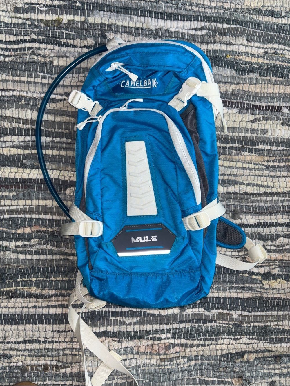 CamelBak Mule Hydration Pack in Bright Blue with White Accents